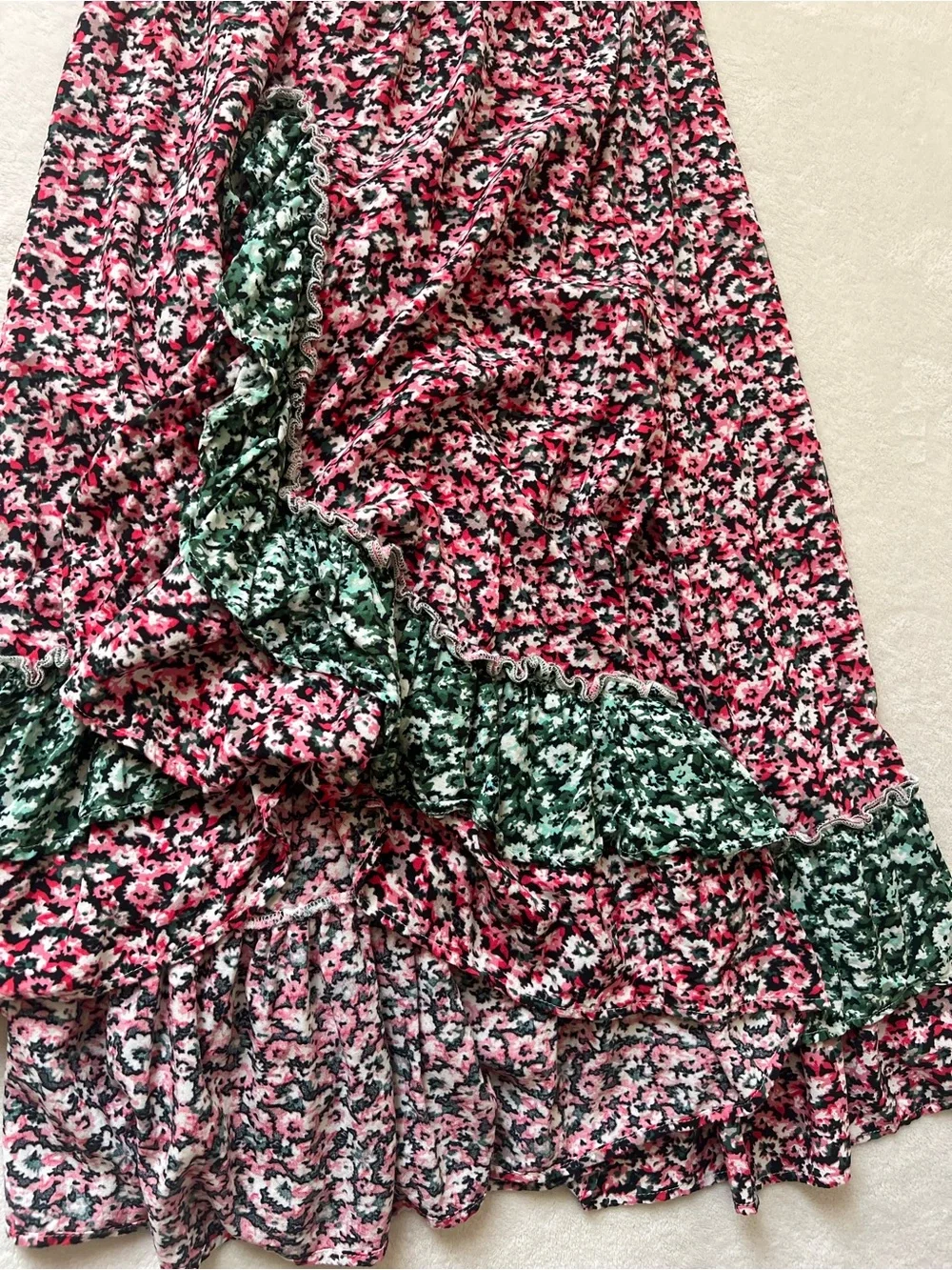 Free People Pink and Green Floral Backless Maxi Dress - Picture 10 of 15